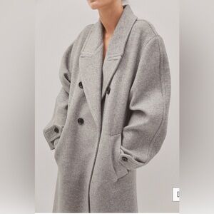 Mango Women's Classic Gray Pea Coat